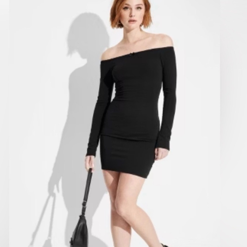 Wild Fable XL Black Long Sleeve Dress So Cute 🥰 NWT